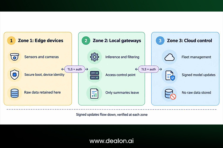 Trust-boundary view of edge devices 